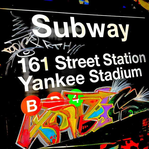 GRAFFITI ART MTA YANKEE METAL SIGN PAINTED - Picture 2 of 7
